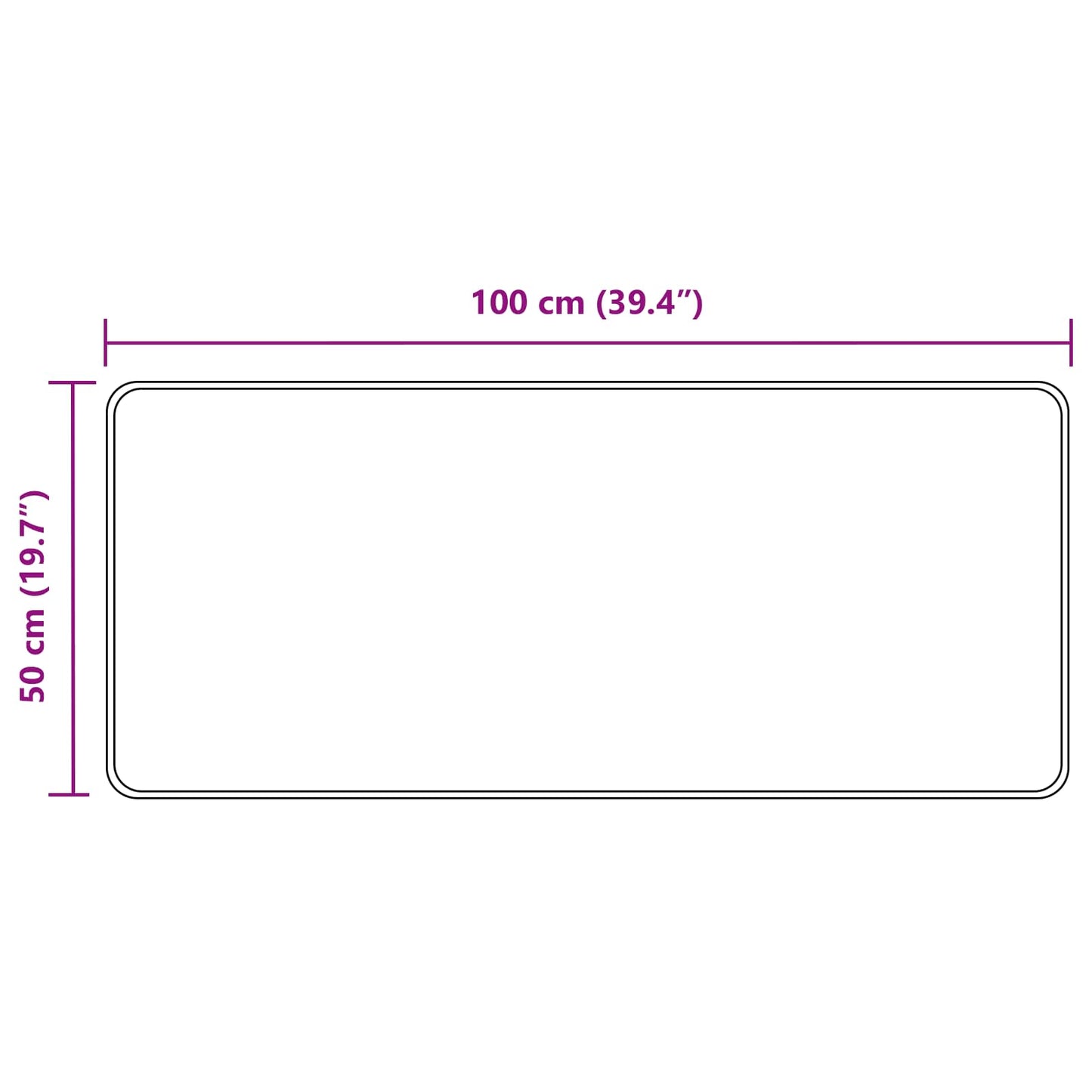 Tæppe Runner MARSA Sandfarvet 50 x 100 cm Polyester og PVC