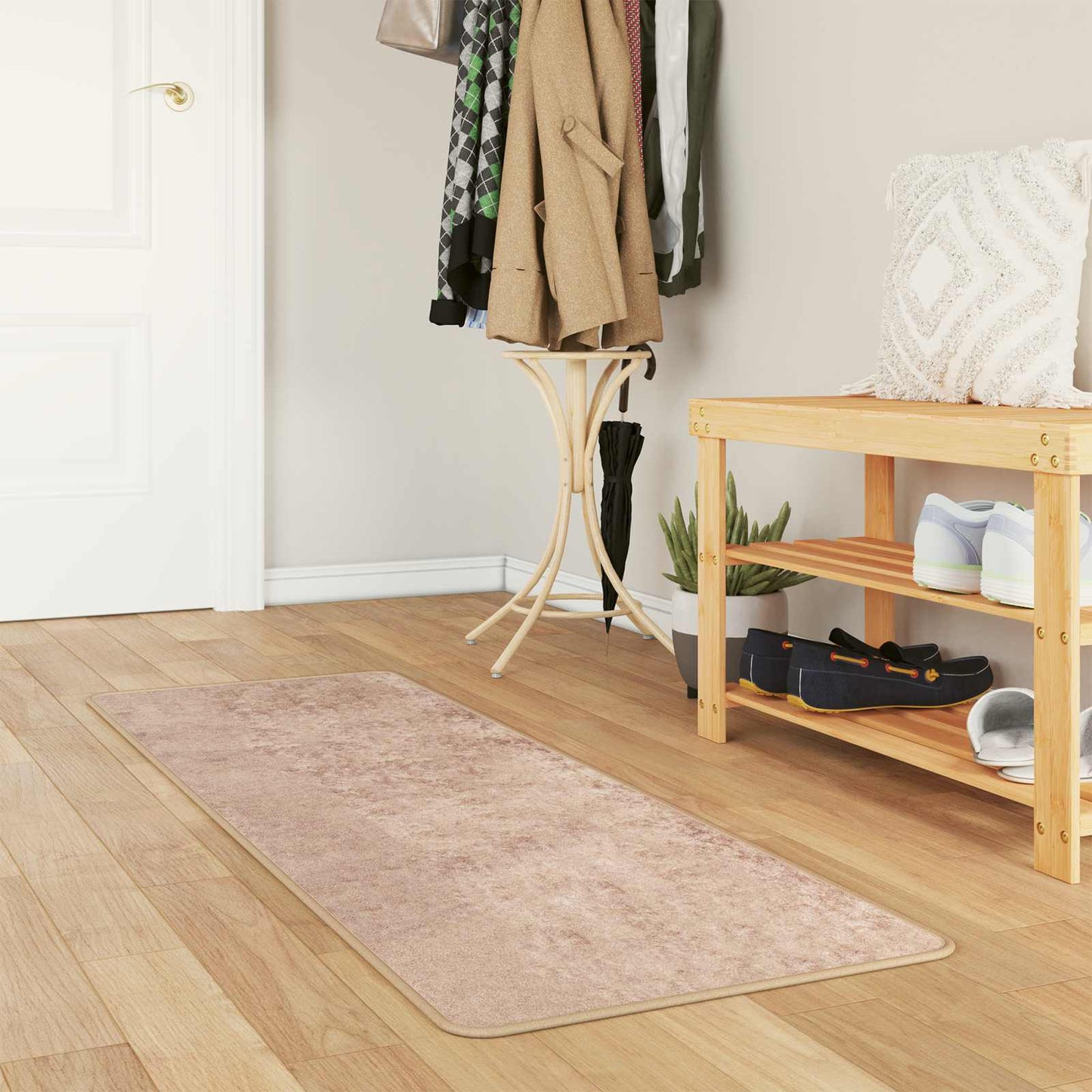Tæppe Runner MARSA Sandfarvet 50 x 200 cm Polyester og PVC