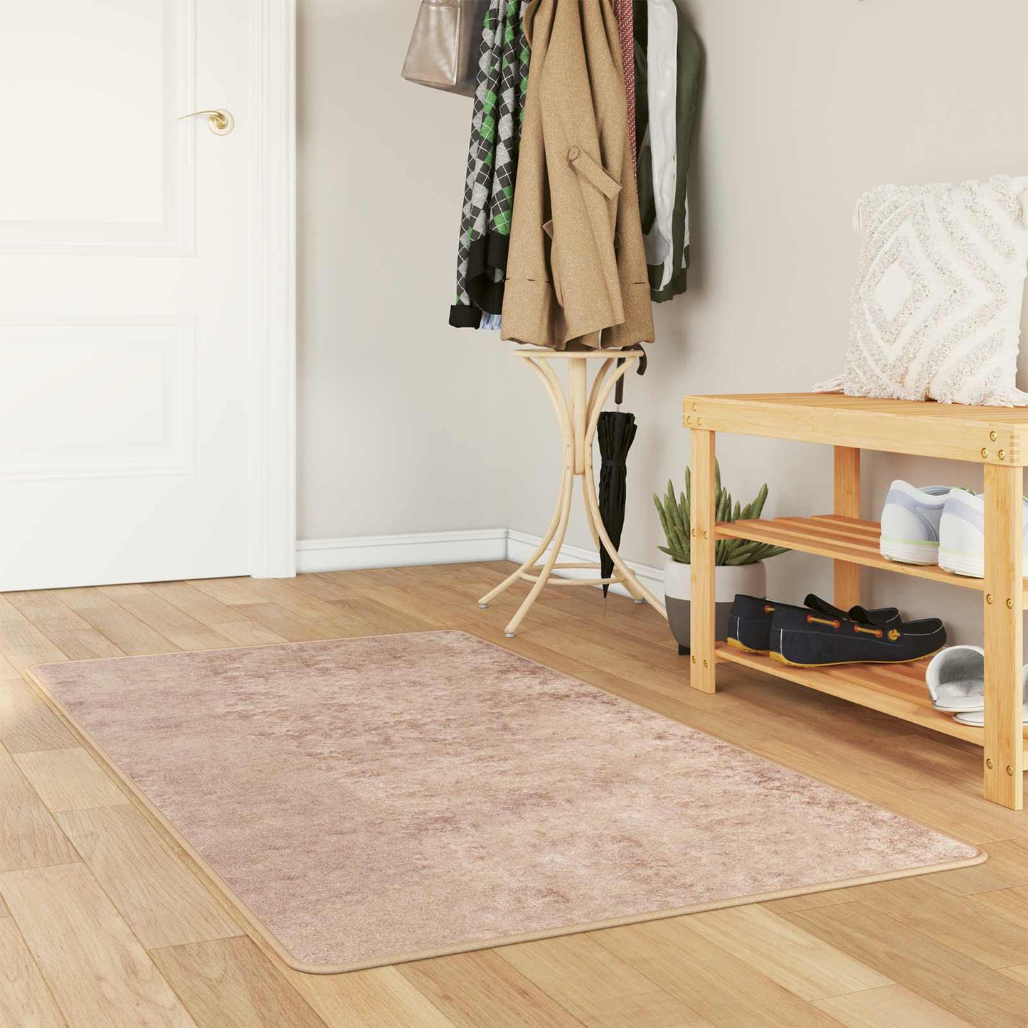 Tæppe Runner MARSA Sandfarvet 80 x 200 cm Polyester og PVC