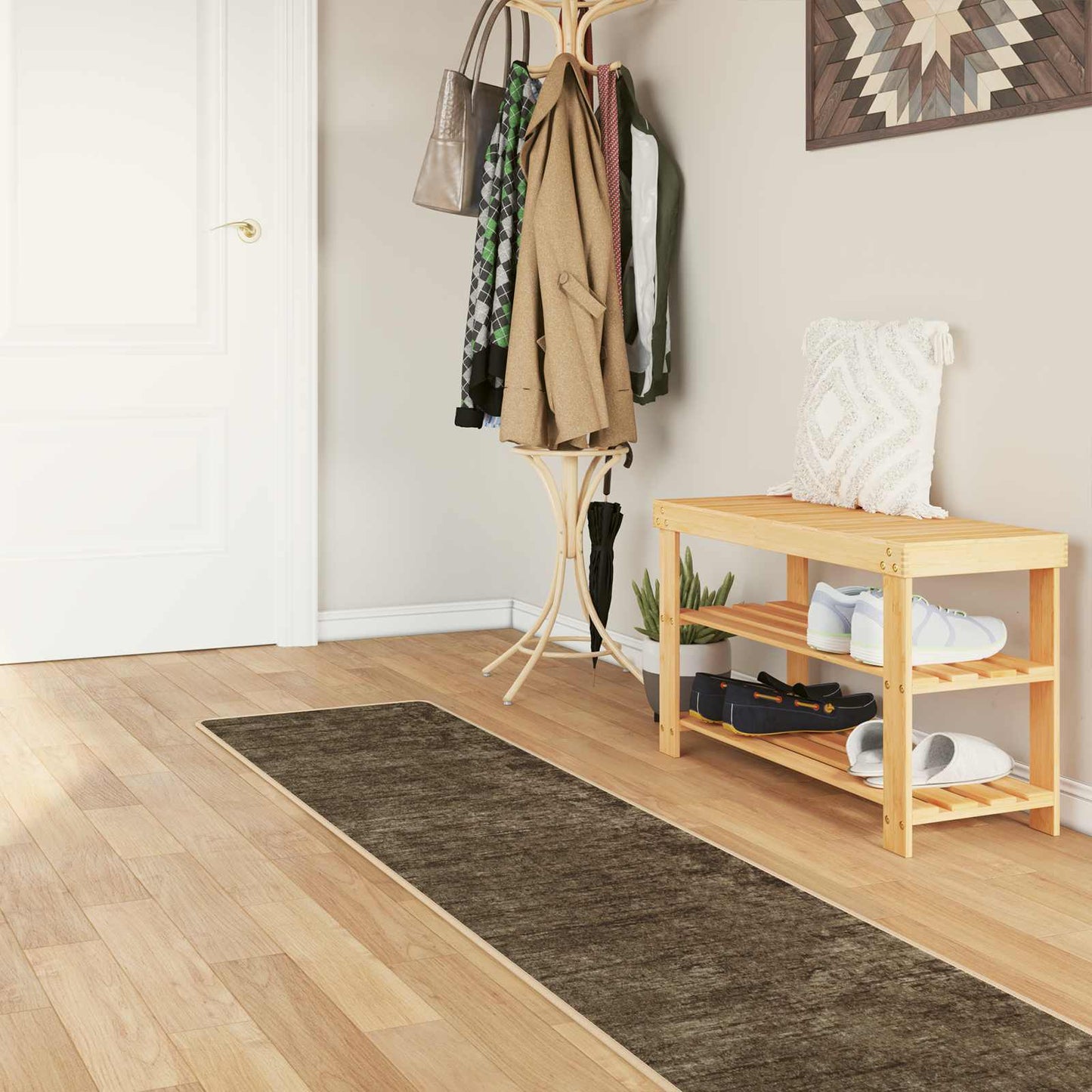 Tæppe Runner MARSA Skovgrøn 50 x 250 cm Polyester og PVC
