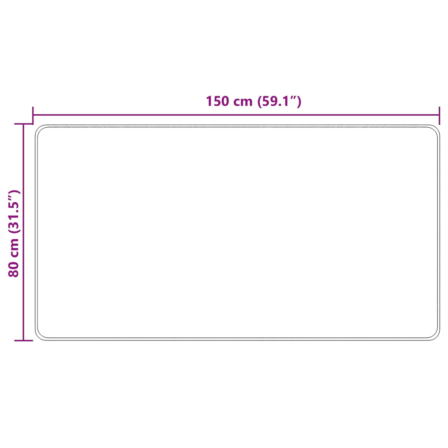 Tæppe Runner MARSA Skovgrøn 80 x 150 cm Polyester og PVC