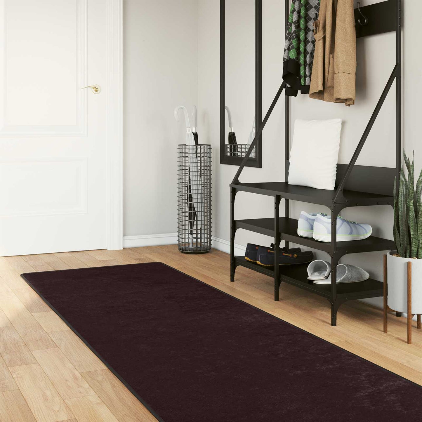 Tæppe Runner MARSA Antracit 80 x 250 cm Polyester og PVC