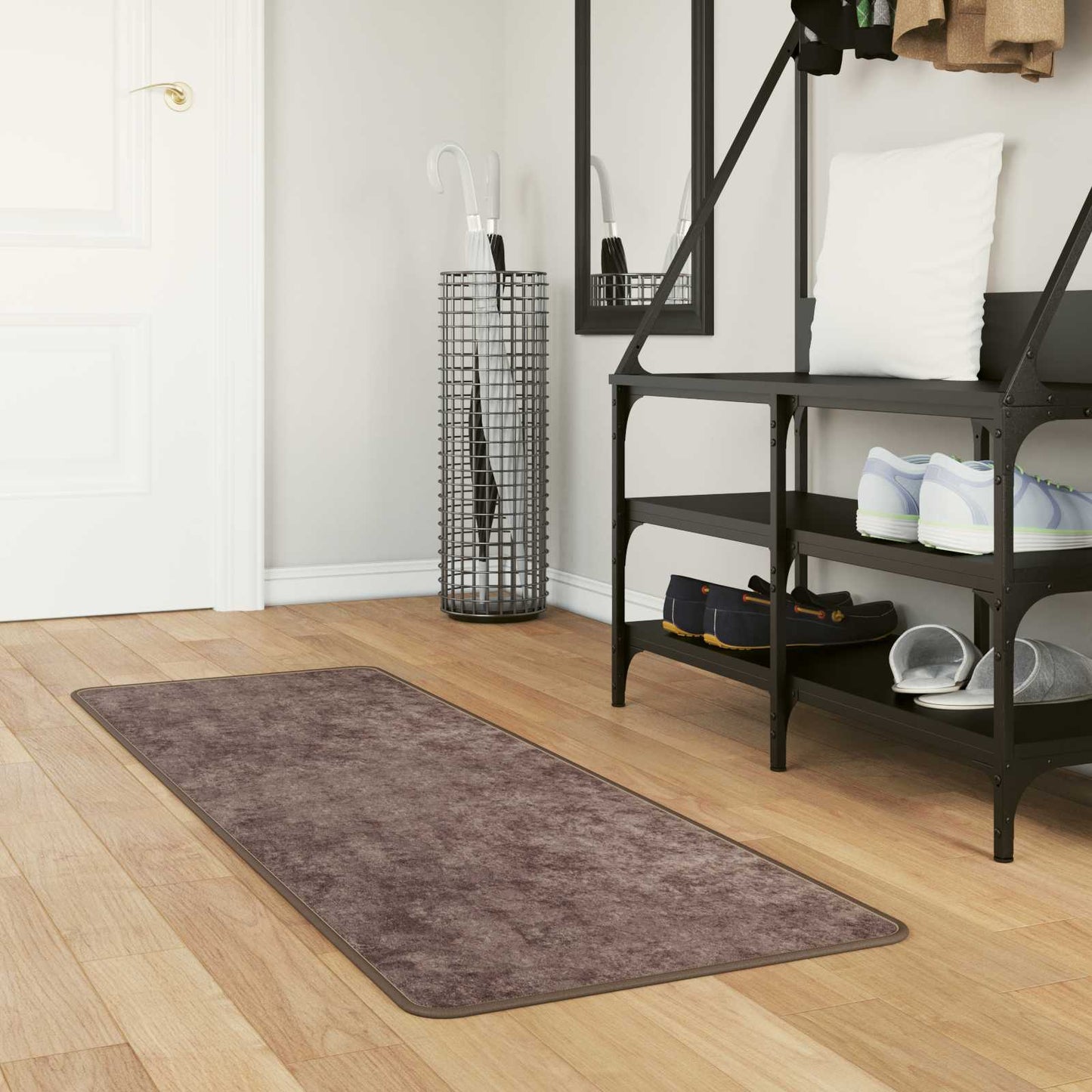 Tæppe Runner MARSA Grå 50 x 100 cm Polyester og PVC