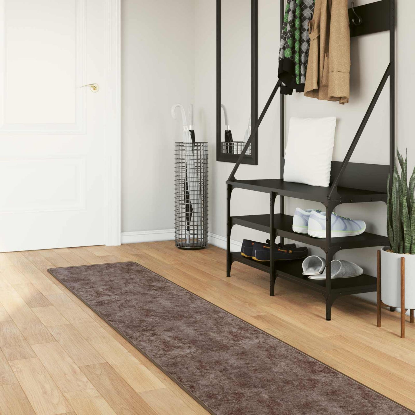 Tæppe Runner MARSA Grå 50 x 350 cm Polyester og PVC