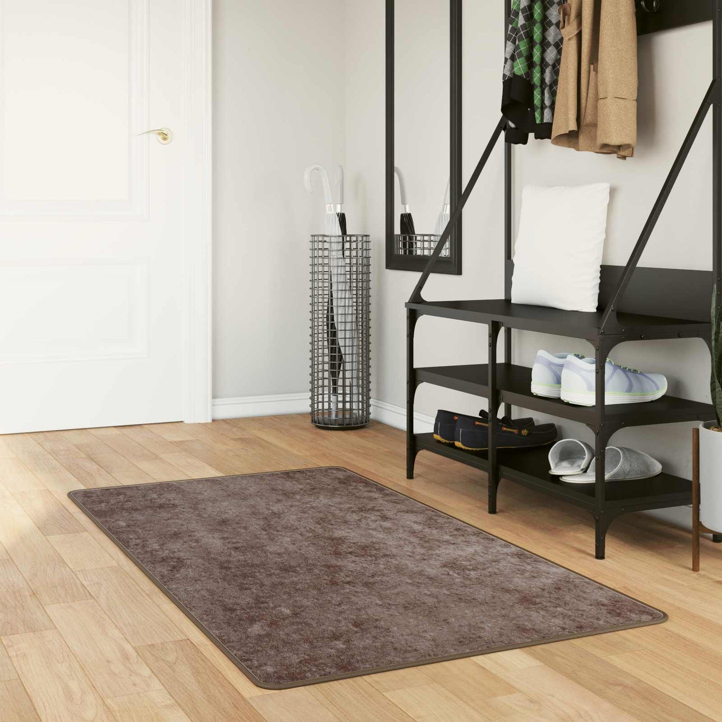 Tæppe Runner MARSA Grå 80 x 100 cm Polyester og PVC