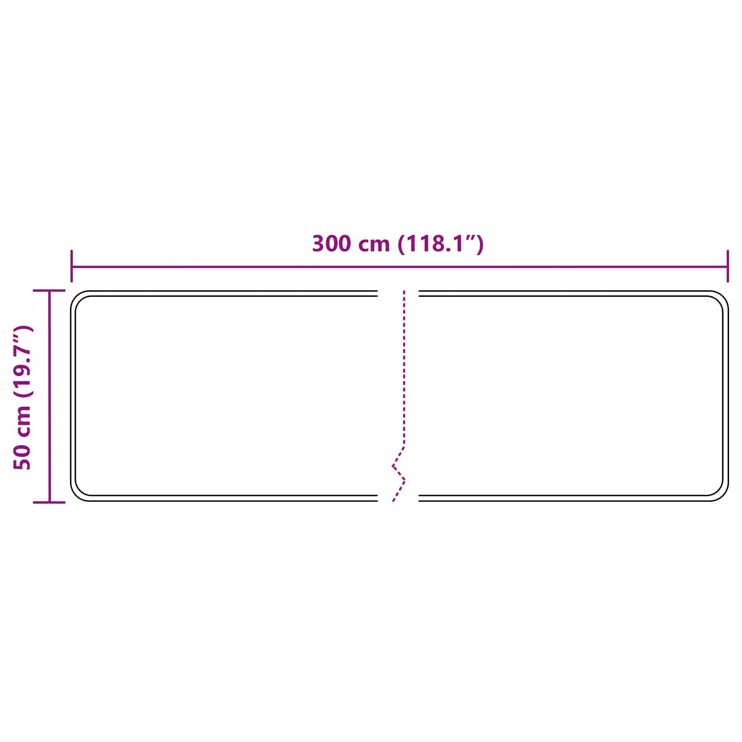 Tæppe Runner MARSA Gul 50 x 300 cm Polyester og PVC