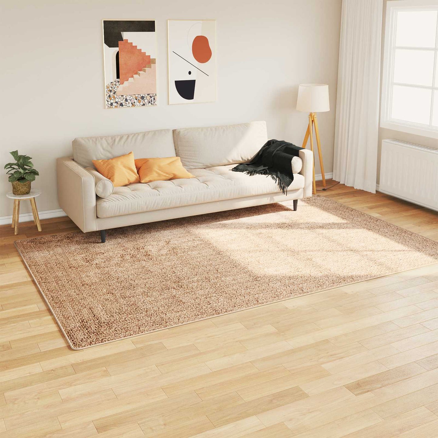 Tæppe Runner MARSA Gul 190 x 300 cm Polyester og PVC