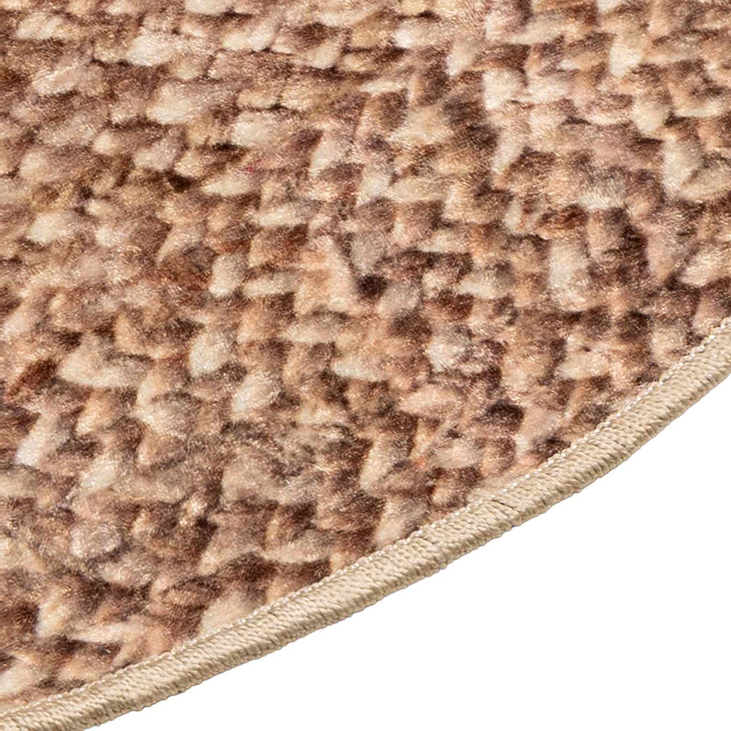 Tæppe Runner MARSA Gul 120 x 120 cm Polyester og PVC