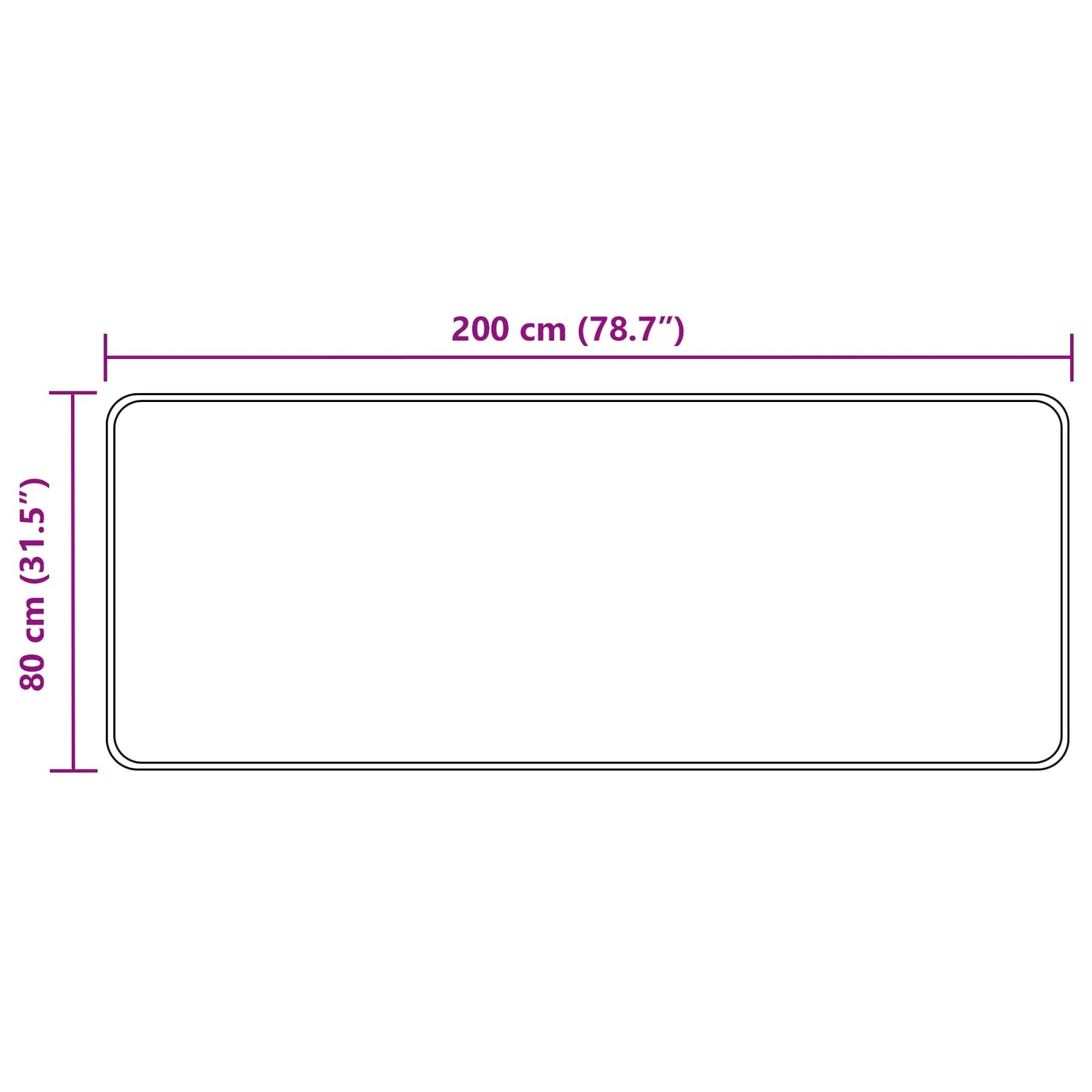 Tæppe Runner MARSA Flerfarvet 80 x 200 cm Polyester og PVC