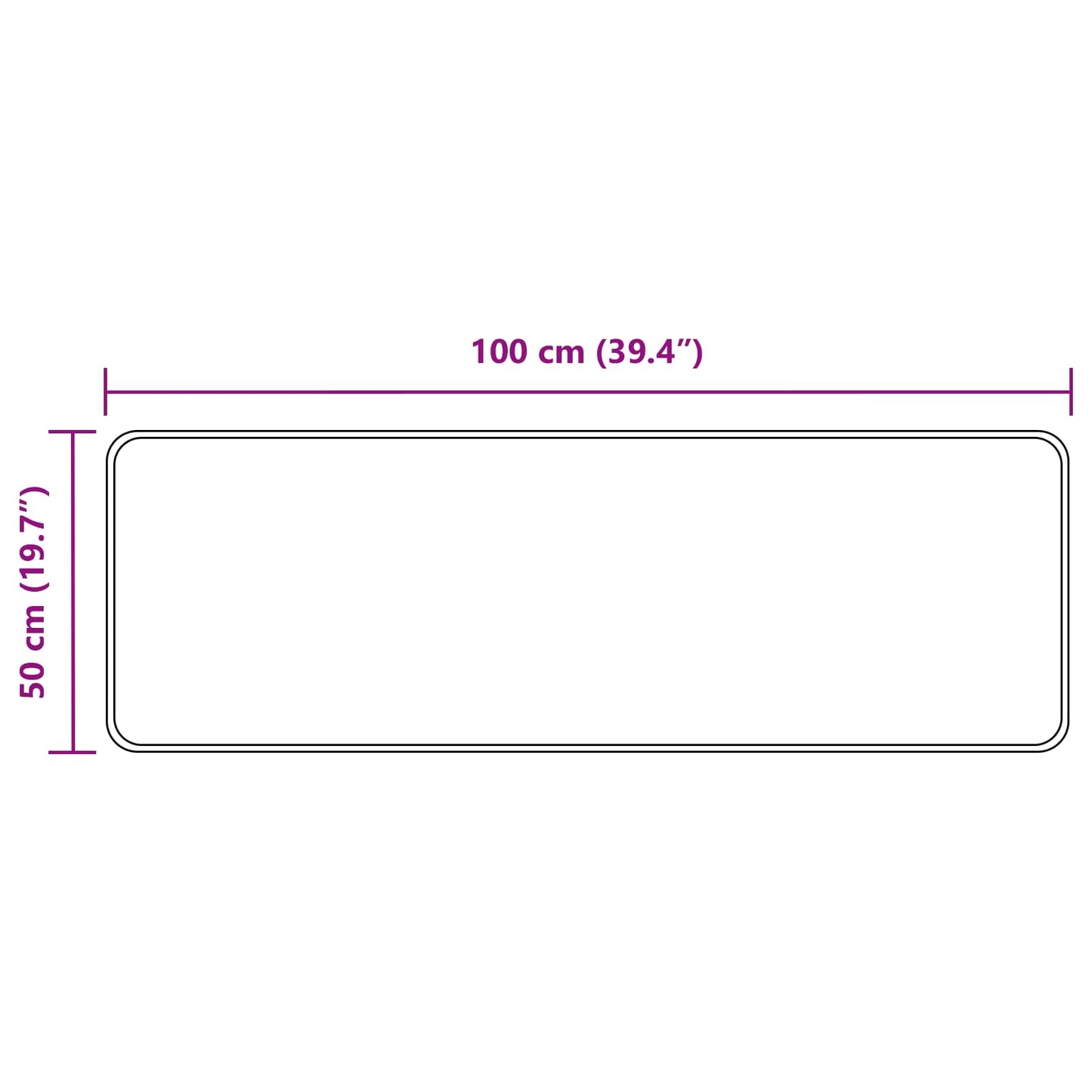 Tæppe Runner MARSA Flerfarvet 50 x 100 cm Polyester og PVC