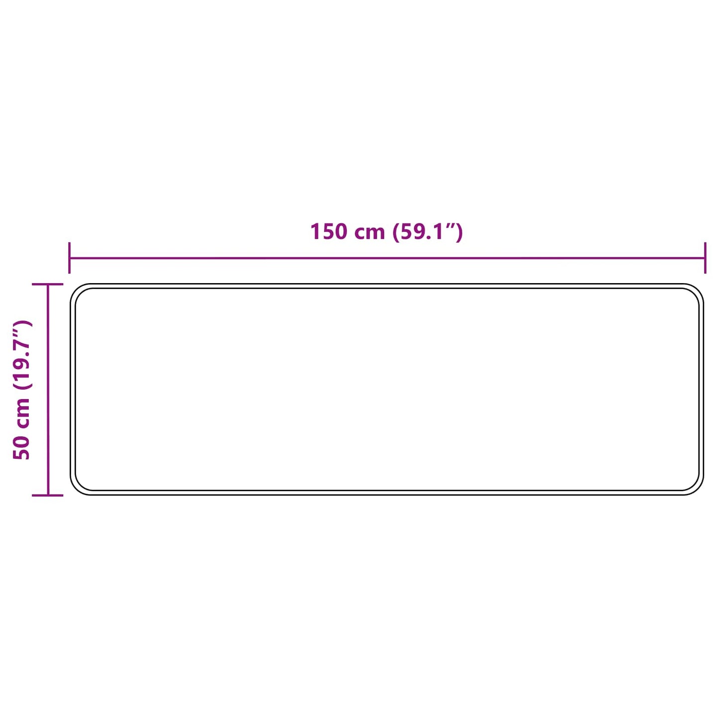 Tæppe Runner MARSA Flerfarvet 50 x 150 cm Polyester og PVC