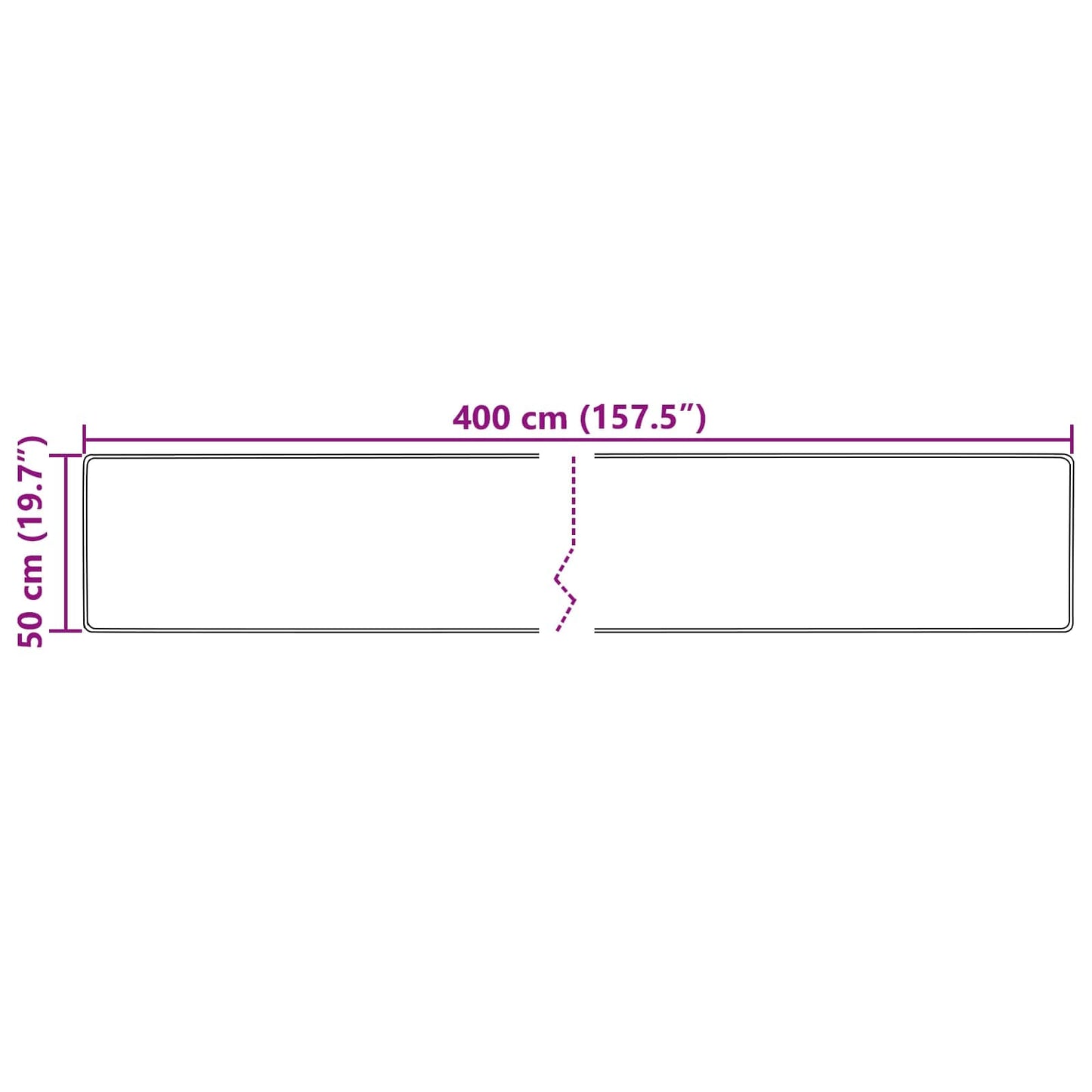 Tæppe Runner MARSA Flerfarvet 50 x 400 cm Polyester og PVC