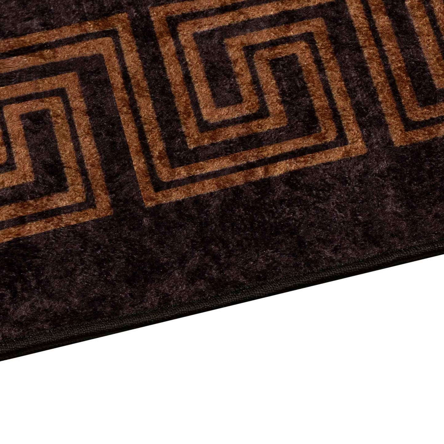 Tæppe Runner MARSA Sort 50 x 250 cm Polyester og PVC