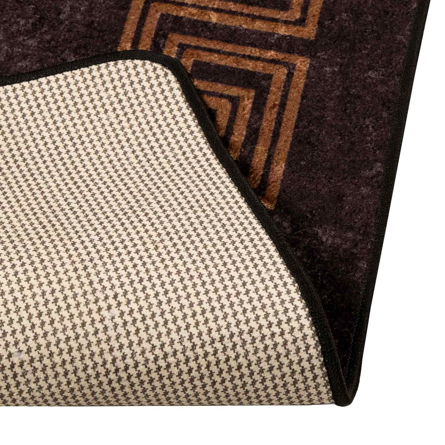 Tæppe Runner MARSA Sort 80 x 250 cm Polyester og PVC