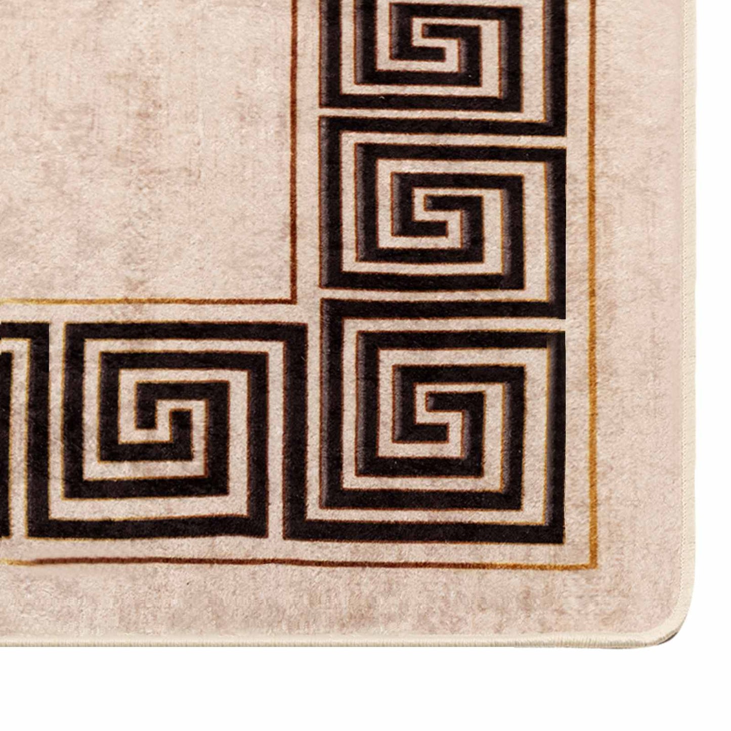 Tæppe Runner MARSA Sort 80 x 100 cm Polyester og PVC