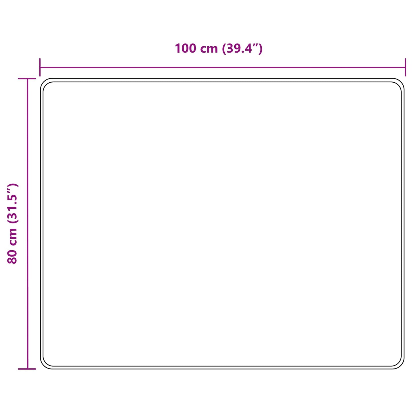Tæppe Runner MARSA Sort 80 x 100 cm Polyester og PVC
