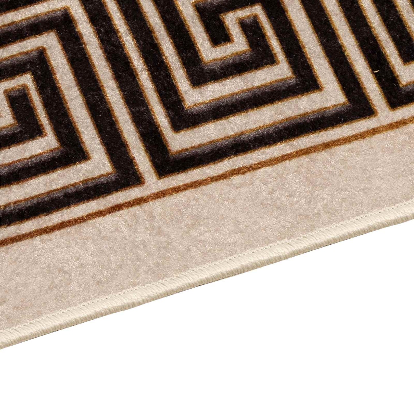 Tæppe Runner MARSA Sort 100 x 150 cm Polyester og PVC
