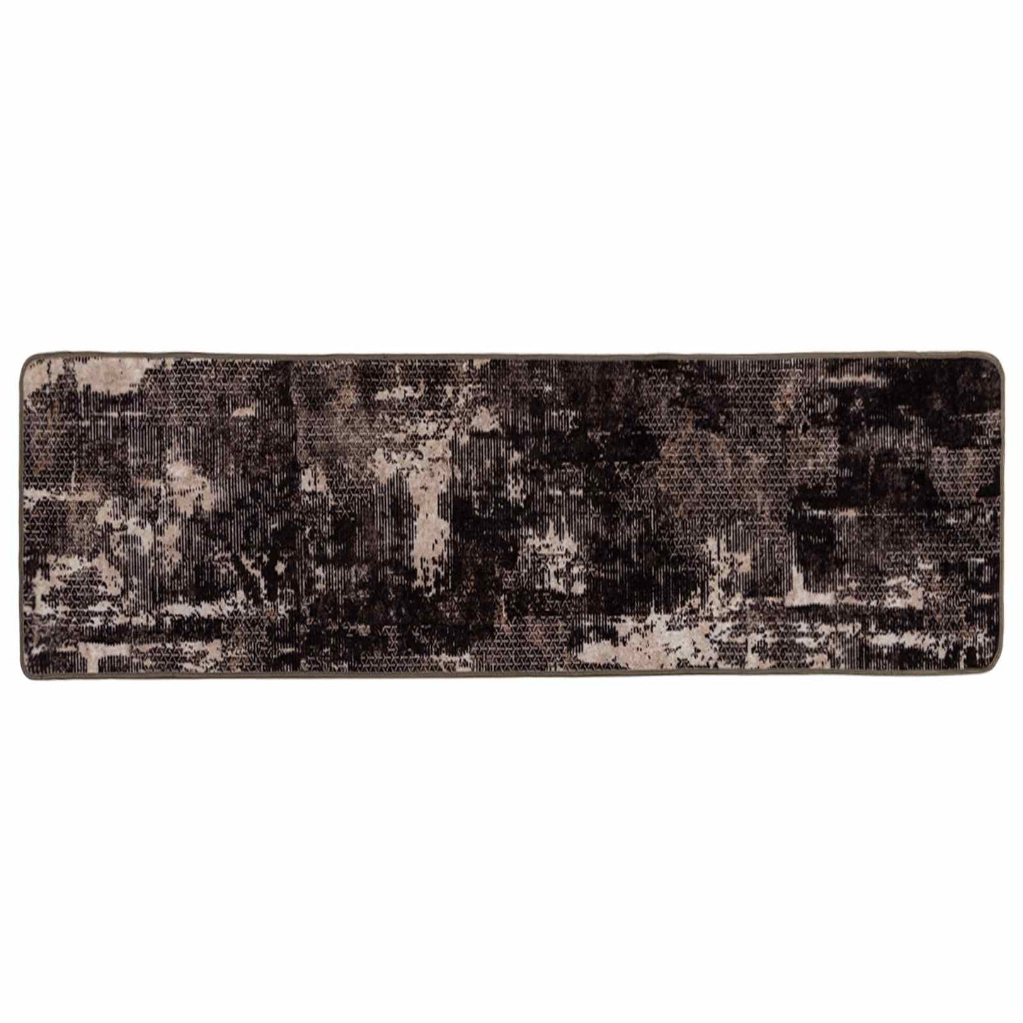 Tæppe Runner MARSA Sort 50 x 150 cm Polyester og PVC