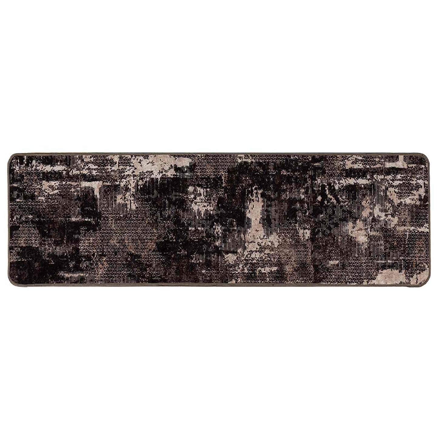 Tæppe Runner MARSA Sort 50 x 450 cm Polyester og PVC