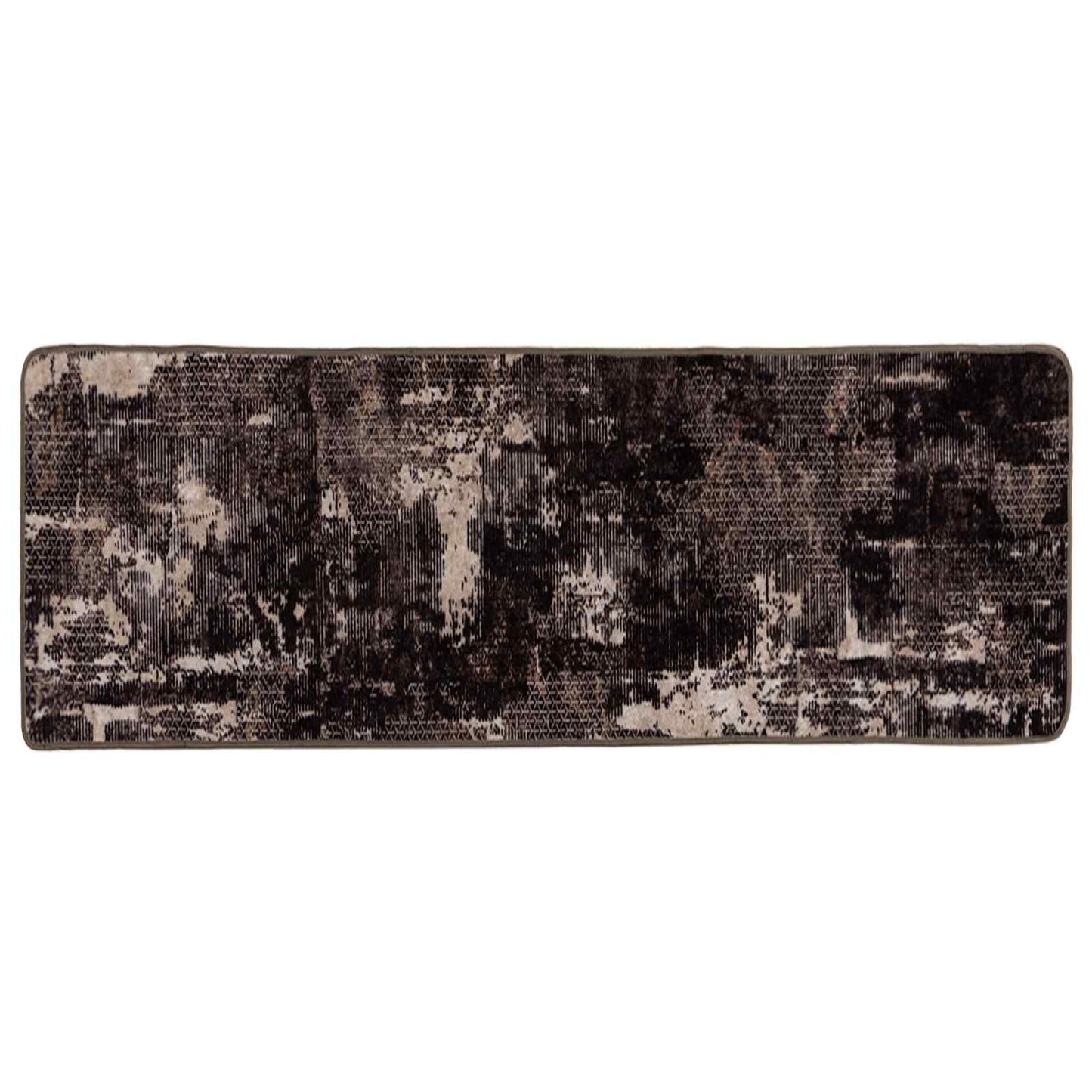 Tæppe Runner MARSA Sort 80 x 200 cm Polyester og PVC