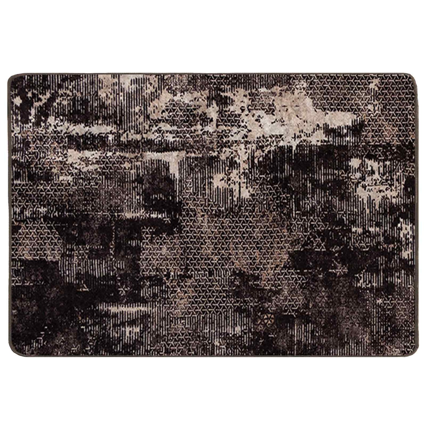 Tæppe Runner MARSA Sort 100 x 150 cm Polyester og PVC