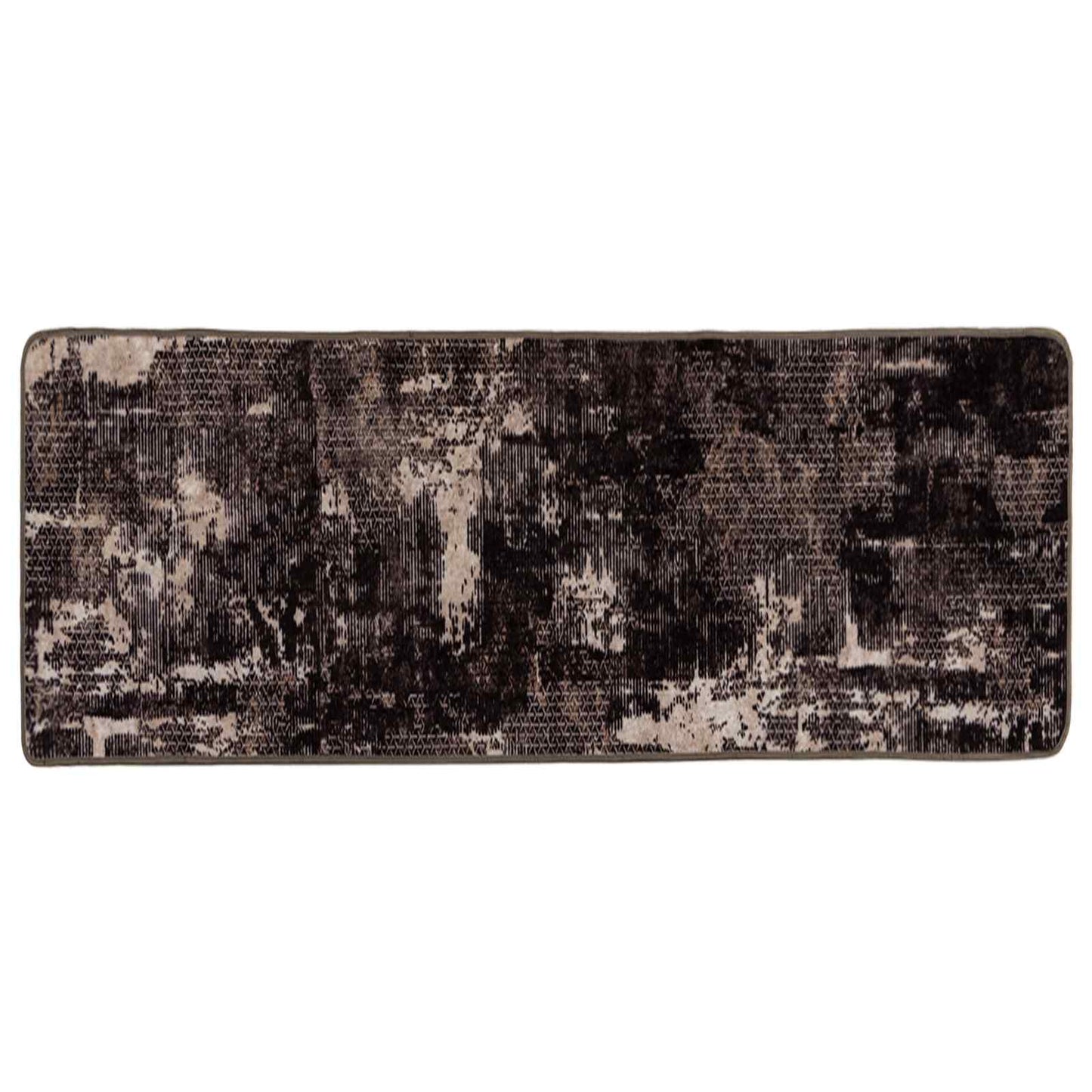 Tæppe Runner MARSA Sort 100 x 250 cm Polyester og PVC