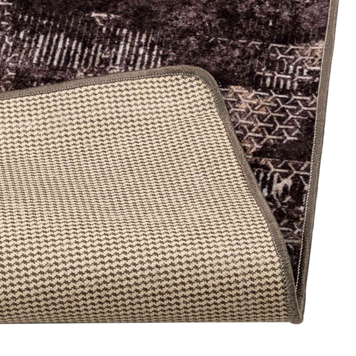 Tæppe Runner MARSA Sort 100 x 350 cm Polyester og PVC