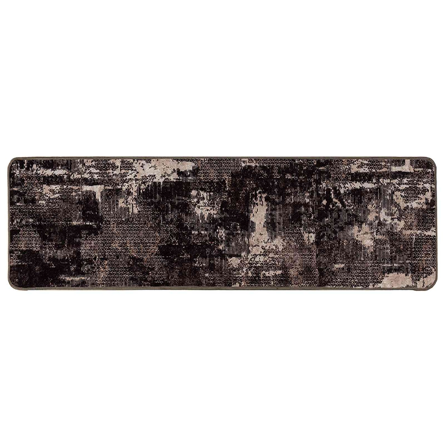 Tæppe Runner MARSA Sort 100 x 400 cm Polyester og PVC