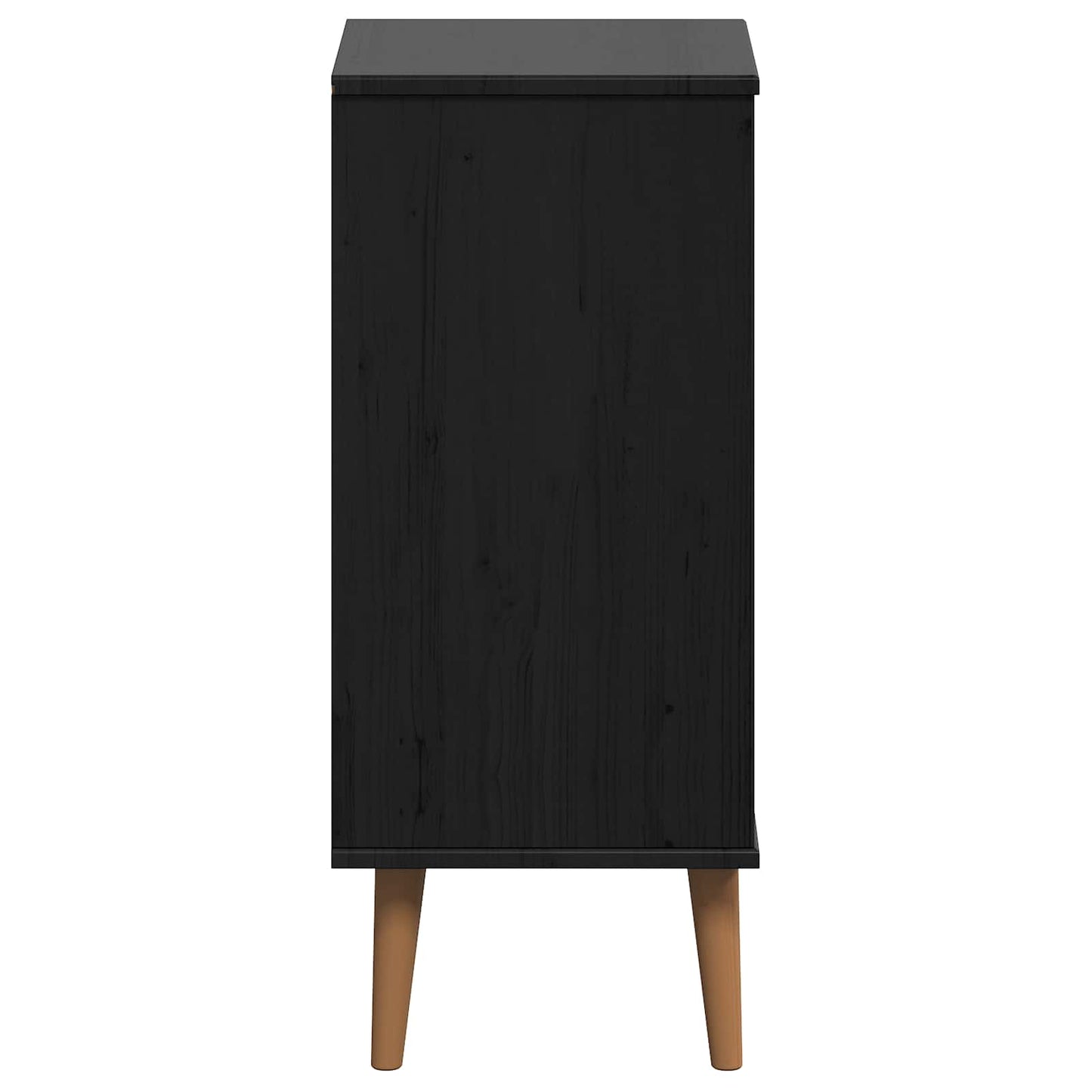 Skuffeskab MOLDE Sort 40 x 35 x 82 cm Massivt fyrretræ