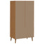 Garderobeskab MOLDE Karamel 90 x 55 x 175 cm Massivt fyrretræ