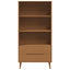 Bogreol MOLDE 85 x 35 x 170,5 cm Massivt fyrretræ Karamel