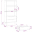Bogreol MOLDE 85 x 35 x 170,5 cm Massivt fyrretræ Karamel