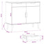 Sideboard MOLDE Karamel 90 x 40 x 80 cm