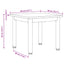 Sofabord Sort eg 40 x 40 x 36 cm Konstrueret træ