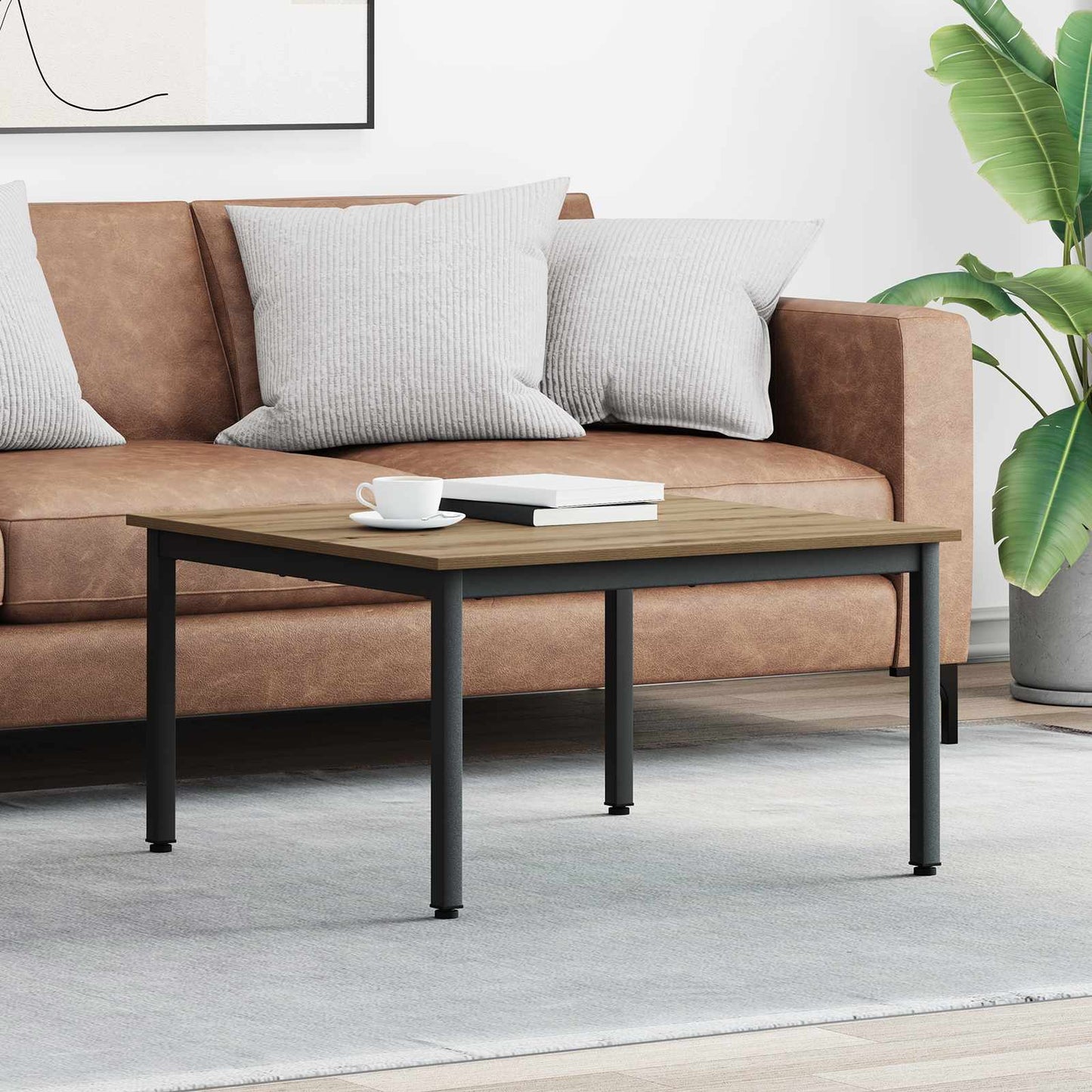 Sofabord Artisan eg 80 x 80 x 45 cm Konstrueret træ