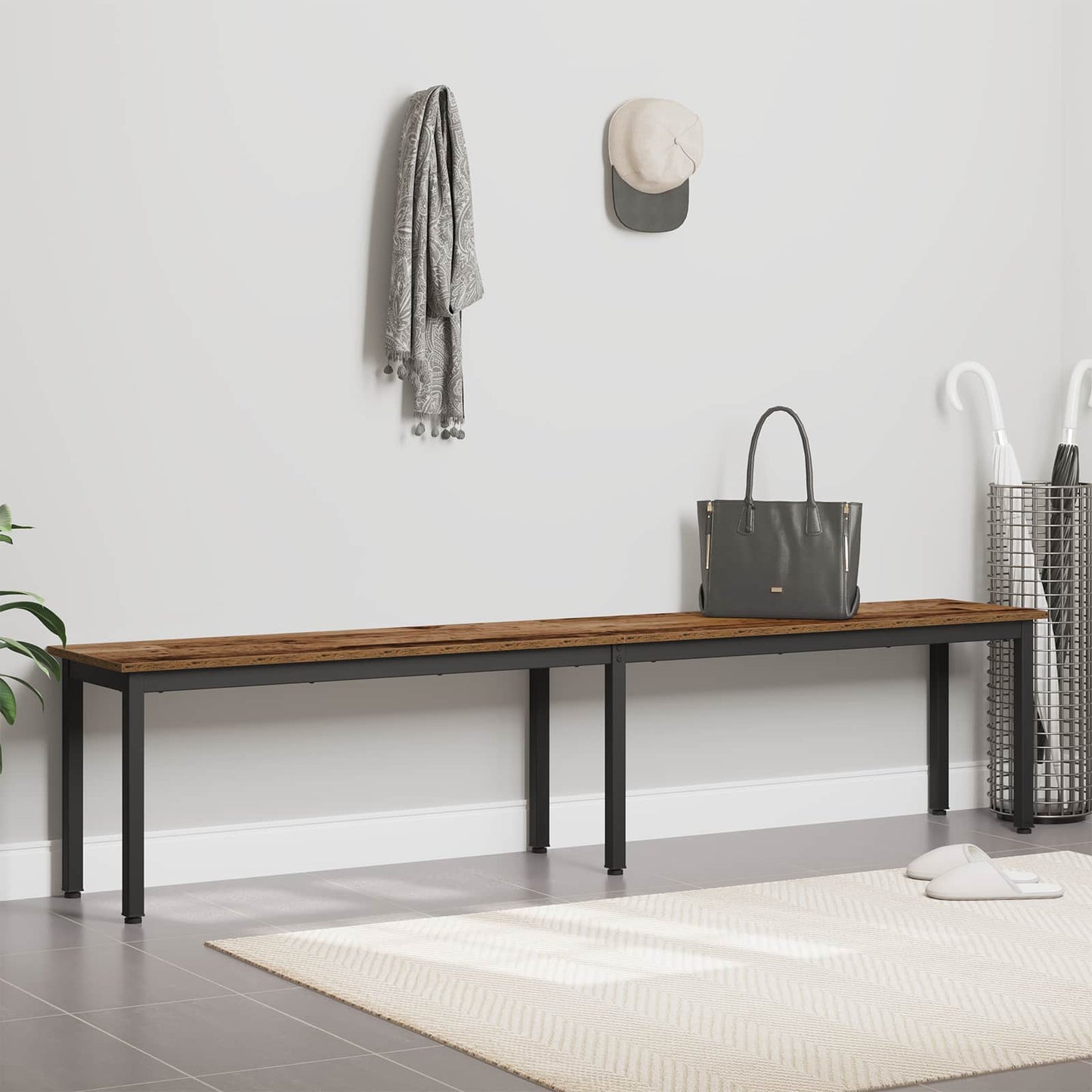 bænk Gammelt træ 200 x 35 x 45 cm Konstrueret træ