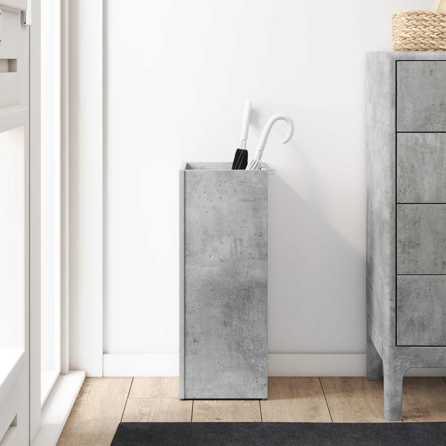 Parasolfod Beton Grå 25 x 24,5 x 64 cm Konstrueret træ