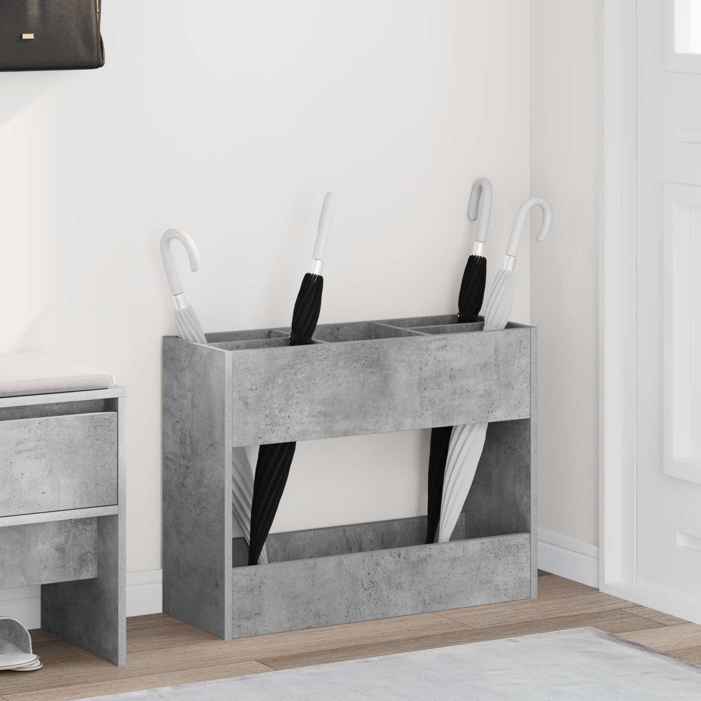 Parasolfod Beton Grå 65 x 24 x 50 cm Konstrueret træ