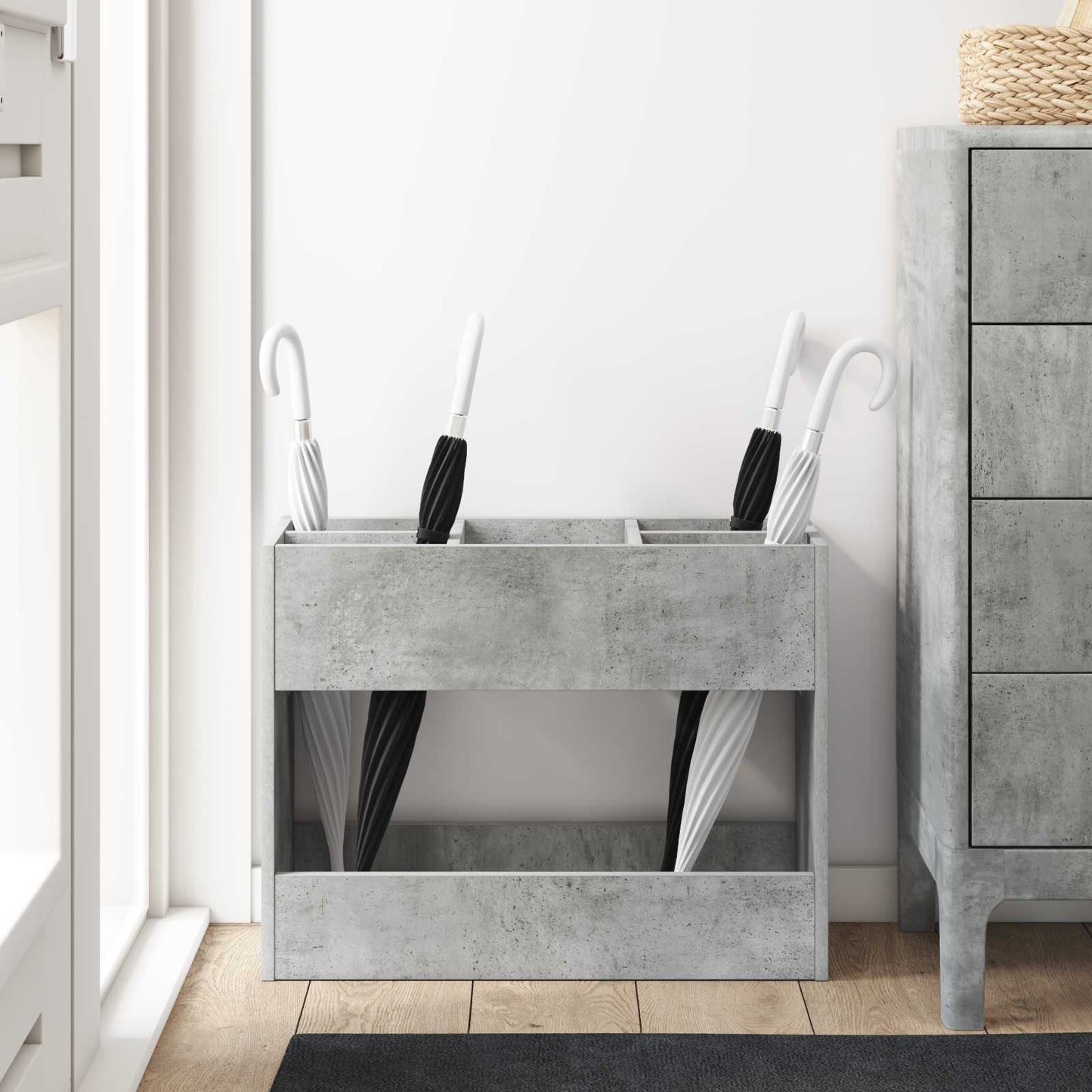 Parasolfod Beton Grå 65 x 24 x 50 cm Konstrueret træ