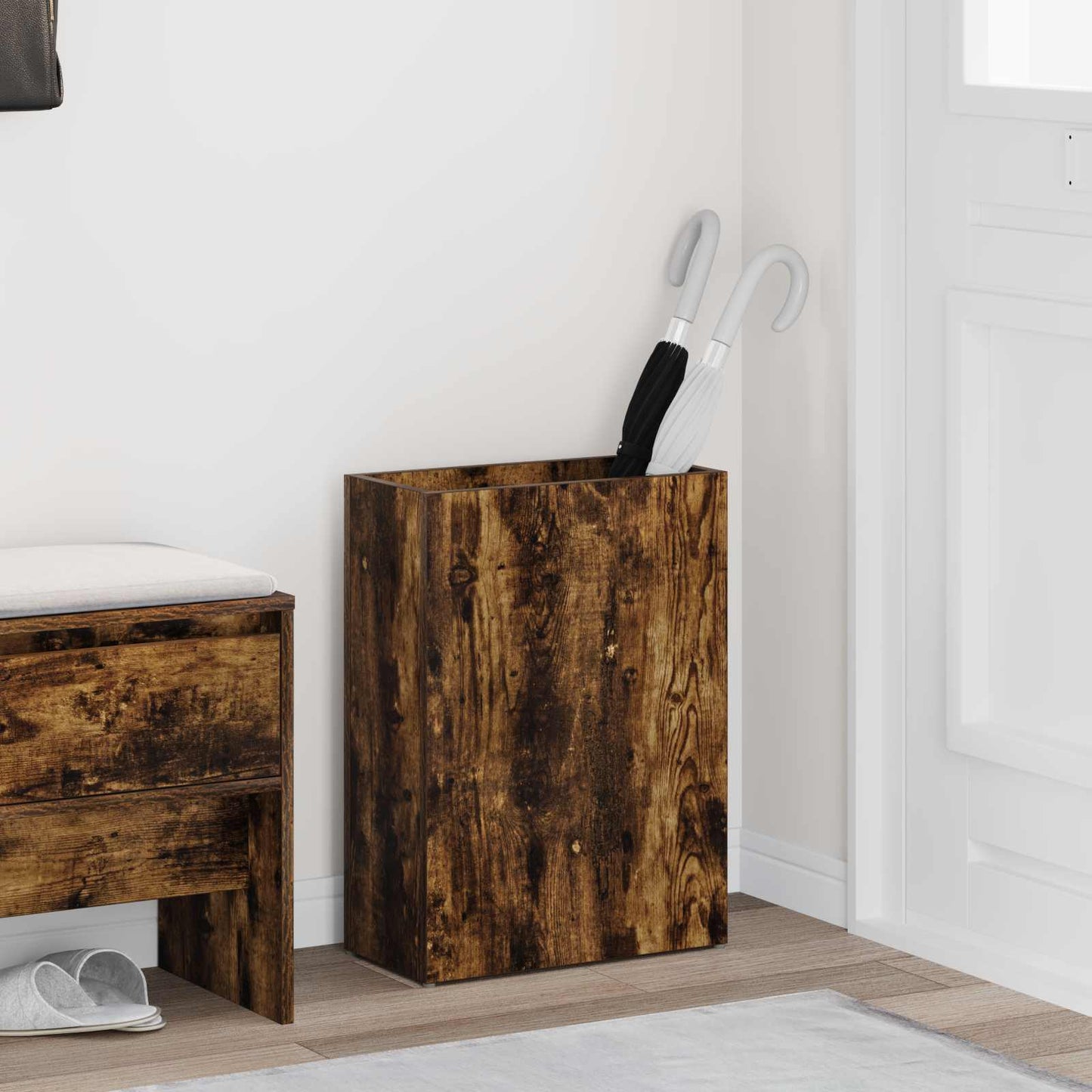 Parasolfod Røget eg 40 x 20 x 55,5 cm Konstrueret træ