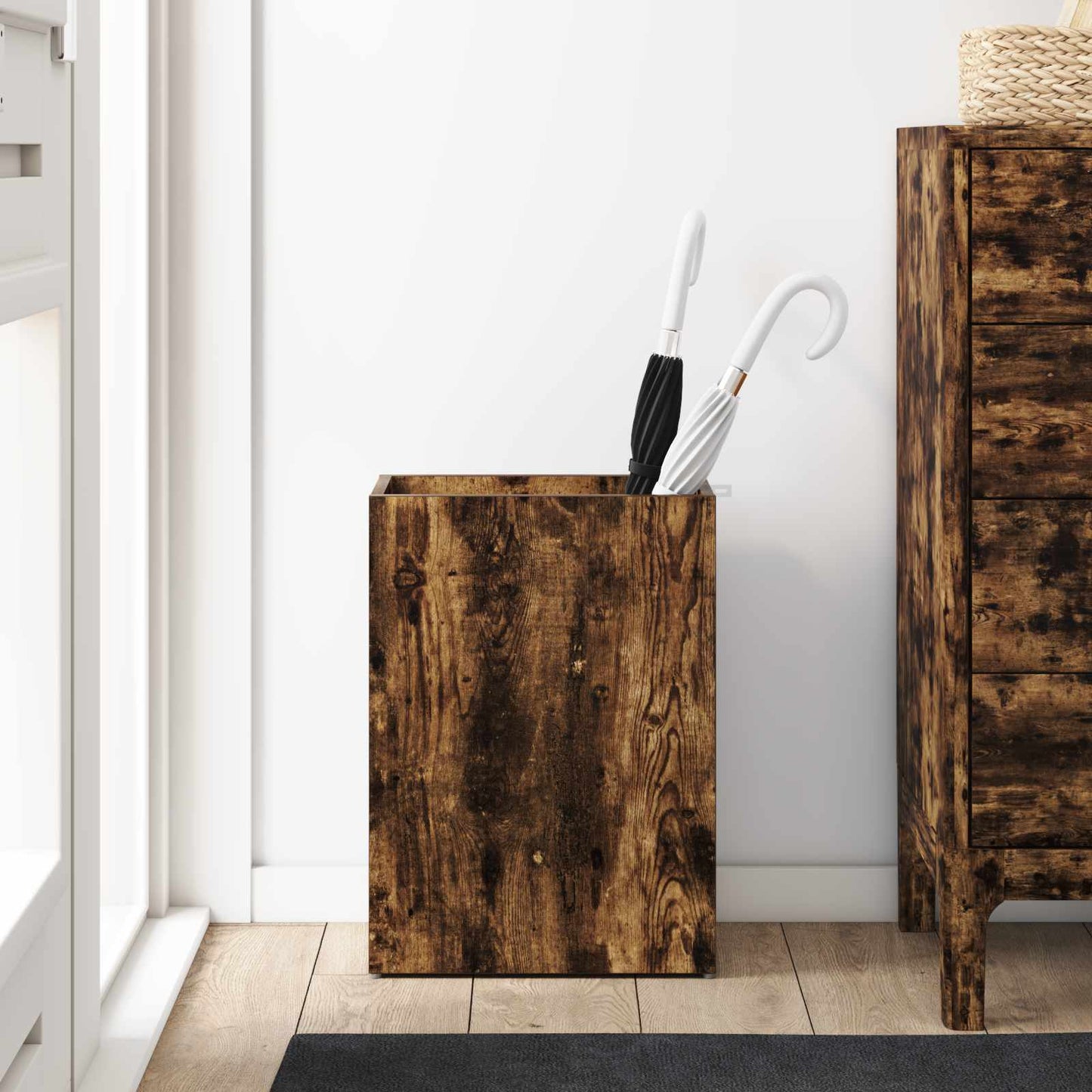 Parasolfod Røget eg 40 x 20 x 55,5 cm Konstrueret træ