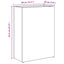 Parasolfod Røget eg 40 x 20 x 55,5 cm Konstrueret træ