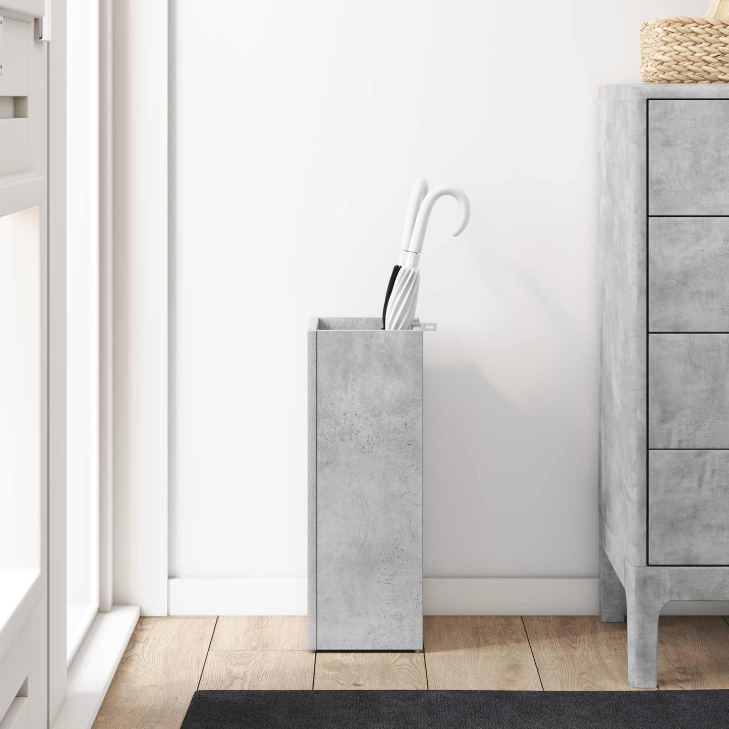 Parasolfod Beton Grå 20 x 20 x 55,5 cm Konstrueret træ
