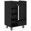 Golf Skab med hjul Ensfarvet Sort eg 65 x 45 x 98 cm