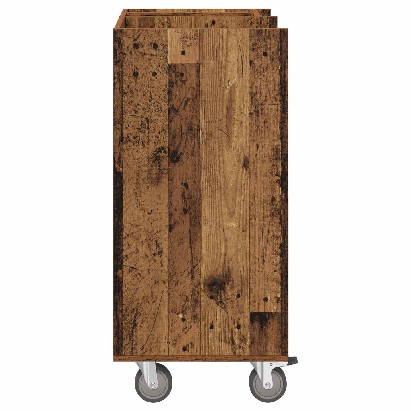 Golf Skab med hjul Ensfarvet Gammelt træ 65 x 45 x 98 cm