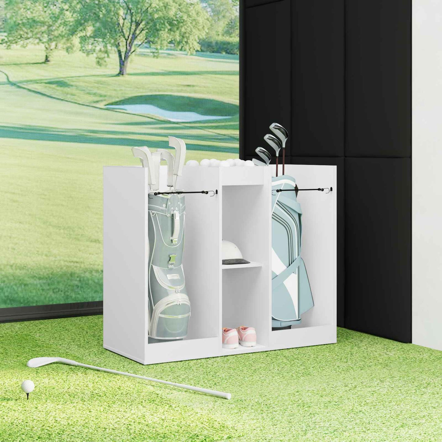 Golf Skab Ensfarvet Hvid 102 x 45 x 85,5 cm