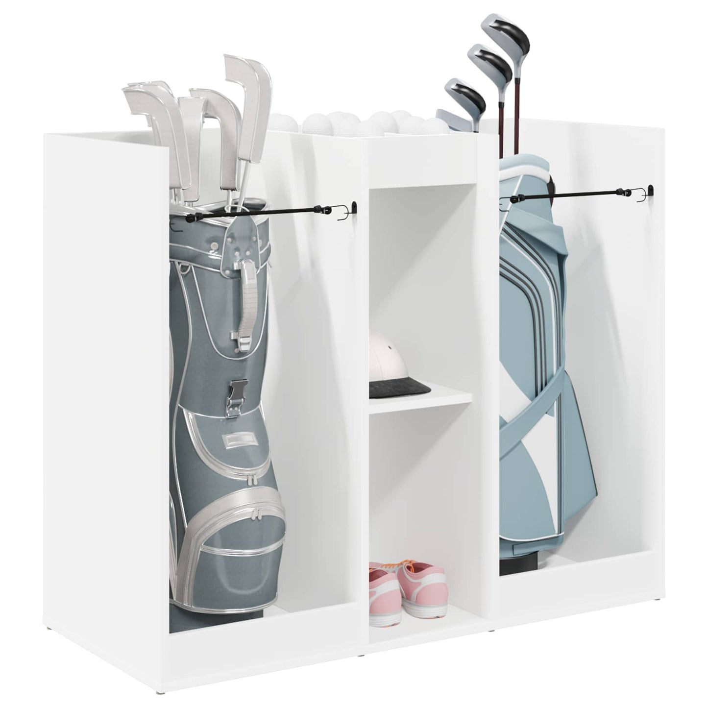 Golf Skab Ensfarvet Hvid 102 x 45 x 85,5 cm