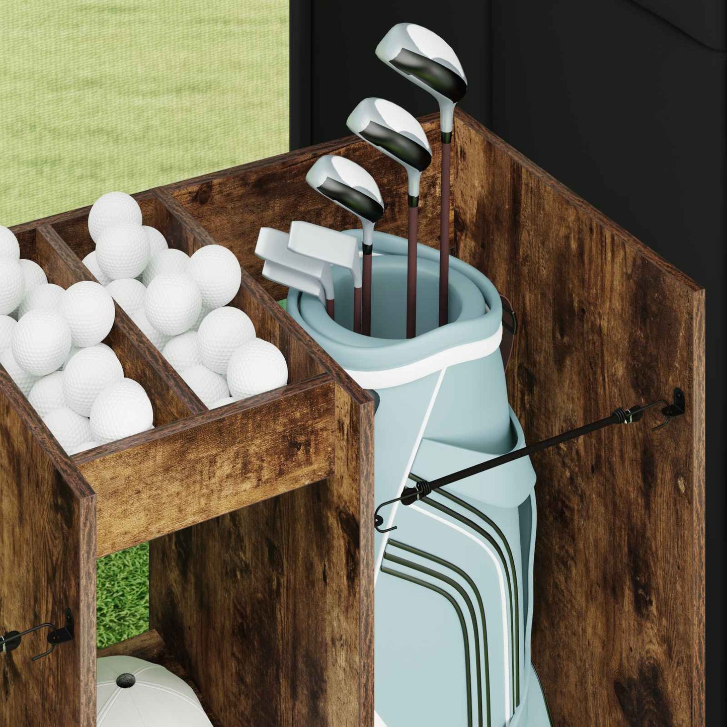Golf Skab Ensfarvet Røget eg 102 x 45 x 85,5 cm