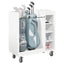 Golf Skab med hjul Ensfarvet Hvid 90 x 45 x 98 cm