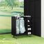 Golf Skab med hjul Ensfarvet Sort eg 90 x 45 x 98 cm